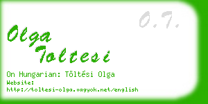 olga toltesi business card